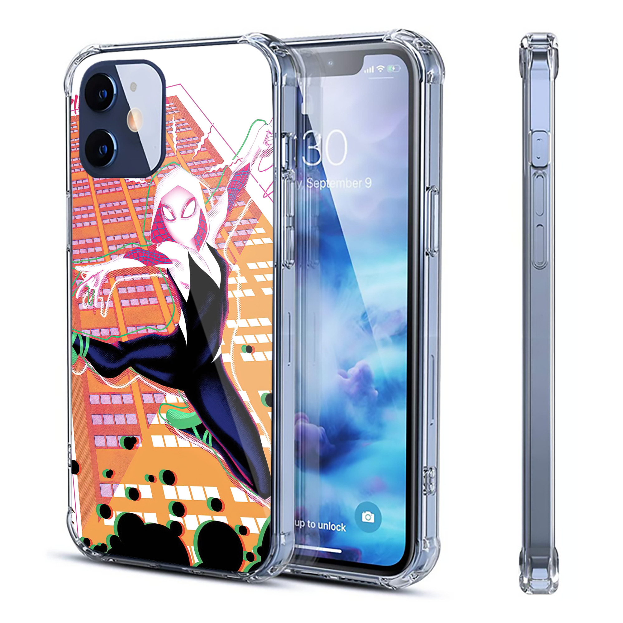 （画像用） Spider Man スパイダーマン 【iPhone 12シリーズ対応】透明スマホケース（クリアソフトケース）